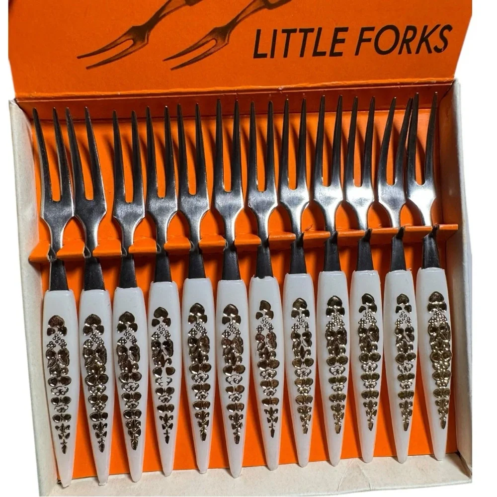 Stainless Steel 12 Count Little Vintage Forks